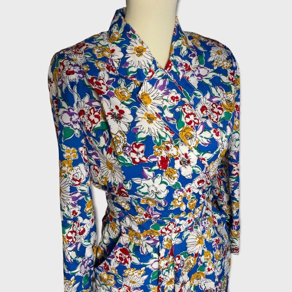 80s Dress with Peppy Spring Floral Print